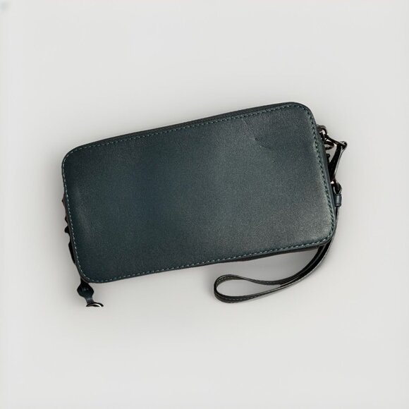 Coach Green Leather Kira Crossbody Bag NYC College Patch Football NWT - Picture 4 of 11